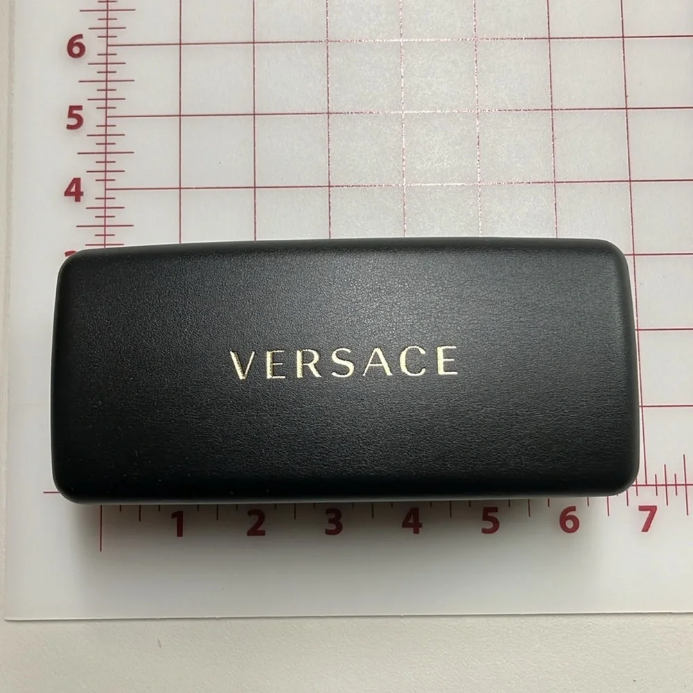 VERSACE AUTHENTIC NIB Gold Medusa Square Brown Fade Sunglasses w/Clamshell Case
